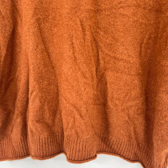 Anthropologie The Goldie Crew-Neck Cashmere Sweater Copper brown plus size 2X - Picture 6 of 9